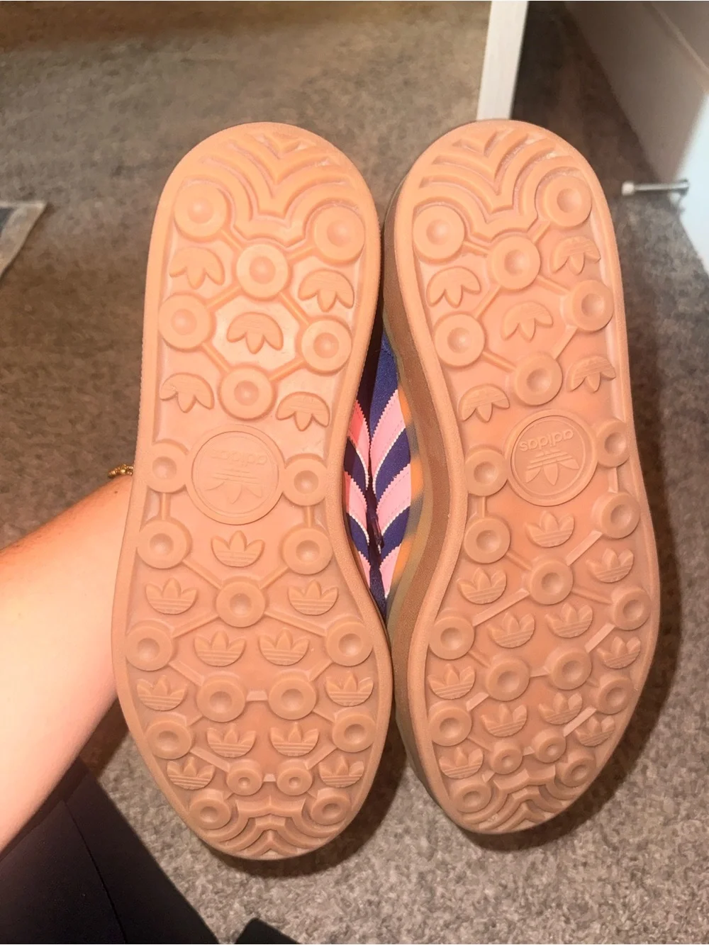 adidas Navy & Pink Retro-Inspired Women's Sneakers - worn once!!!